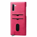 Stilsäkert Skal med Korthållare - Samsung Galaxy Note10 Rosa