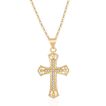 Miniatyrbillede 1 af 9: Elegant Kors Halsband Guld