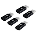 Miniatyrbild 11 av 11: Micro-USB till USB-C  Adapter 2in1 Laddning + Dataöverföring Vit