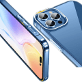 Miniatyrbild 3 av 11: iPhone 15 Pro - Transparent Stötdämpande Silikonskal Skydd Transparent