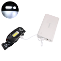 Pikkukuva 5 / 5: Pannlampa - Ljusstark i litet format (COB/XPE LED) USB-laddning Svart