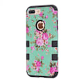 Pikkukuva 1 / 11: iPhone 8 Plus - Elegant Smart Skyddande Fodral (Blommönster) Svart Svart
