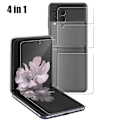 Miniatyrbilde 3 av 11: 3-PACK 4-in-1 Skärmskydd & Kameralinsskydd Galaxy Z Flip 4 Transparent