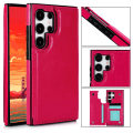 Miniatyrbild 1 av 11: Samsung Galaxy S24 Ultra - Stilrent Skal med Plånbok/Kortfack Hot Pink
