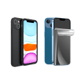 Pikkukuva 3 / 11: Mattbehandlat Tunt Skal & Hydrogel Skärmskydd iPhone 14 Plus Svart