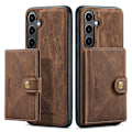 Pikkukuva 1 / 11: Läderplånbok med magnetiskt hållare för Galaxy S24 Plus Brown