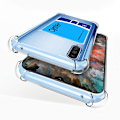 Miniatyrbillede 9 af 10: Skyddande Skal med Kortfack - Samsung Galaxy A70 Transparent/Genomskinlig