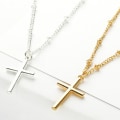 Pikkukuva 5 / 11: Stilrent Hög Kvalitet Kors Halsband Diamant Guld DIAMANT