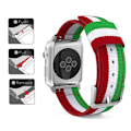Miniatyrbillede 6 af 7: Apple Watch 42mm - Nylonband från Jensen (Stålspänne) Blå/Grön