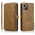 Pikkukuva 4 / 11: iPhone 15 Plus - Ylellinen nahkainen lompakkokotelo korttipaikoilla Svart