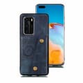 Huawei P40 Pro - Genomtänkt Skyddsskal med Kortfack Mörkblå