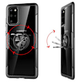 Pikkukuva 9 / 11: Stilsäkert Skyddsskal med Ringhållare - Samsung Galaxy S20 Plus Blå