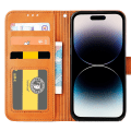 Miniatyrbild 9 av 11: iPhone 15 PU-läderfodral - (2-kortfack) Mörkbrun