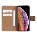 Miniatyrbilde 2 av 11: iPhone XS MAX FLOVEME Plånboksfodral i Läder Brun