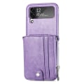 Miniatyrbild 8 av 11: Skal/Fodral med Kortfack - Samsung Galaxy Z Flip 4 Lila