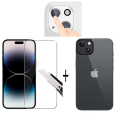 Pikkukuva 4 / 11: 3in1 Fram- & Baksida & Kameralinsskydd 0,3mm till iPhone 15 Plus Transparent