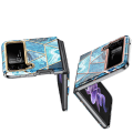 Miniatyrbillede 5 af 7: Elegant beskyttelsescover (marmordesign) - Samsung Galaxy Z Flip 4 Blå