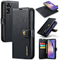 Miniatyrbillede 1 af 11: Samsung Galaxy A54 5G - Elegant 2-i-1 Fodral i Premiumläder Svart