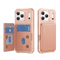 iPhone 17 Pro Skal med Kortfack & Stötskydd Roséguld