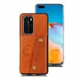 Huawei P40 - Professionellt Skal med Kortfack Ljusbrun