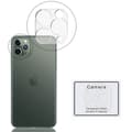 Bakre Kameralinsskydd 2-PACK iPh 11 Pro Max 9H 2.5D FullCover Transparent/Genomskinlig
