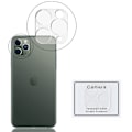 Pikkukuva 1 / 11: Bakre Kameralinsskydd 2-PACK iPh 11 Pro Max 9H 2.5D FullCover Transparent/Genomskinlig