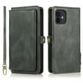2 i 1 Plånboksfodral - iPhone 12 Mörkgrön