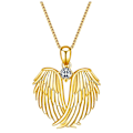 Miniatyrbillede 1 af 5: Elegant Ängelvings Halsband Guld