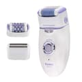 Kemei KM-1981 Effektfull 3 i 1 Epilator Rakapparat Fotvård Vit