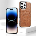 Miniatyrbillede 2 af 11: iPhone 16 Pro Max - Slimmat Kortfacksskal i Läder Vinröd