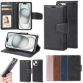 Miniatyrbillede 1 af 11: iPhone 15 2-i-1 Multifunktionella Mobilfodral Black