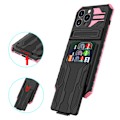 Miniatyrbilde 7 av 11: iPhone 13 Pro - Maxat Skydd med Kortplatser och Kickstand Lila