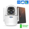 Hiseeu 1080P Professionell Övervakningskamera + Solpanel Vit