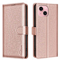 Pikkukuva 1 / 11: iPhone 15 - Elegant 2-i-1 Fodral med RFID-skydd & Stativ Roséguld