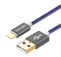 USB Snabbladdningskabel 100cm (Lightning) Blå Blå