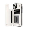 Miniatyrbillede 1 af 11: Elegant Hållbart läderfodral för iPhone 15 Plus White
