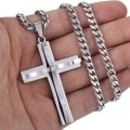 Pikkukuva 4 / 6: Elegant Kors Halsband Silver/Guld