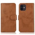 Smidigt Dubbelfunktion Plånboksfodral LEMAN - iPhone 12 Brun