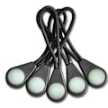 Miniatyrbilde 8 av 11: 10-Pack Praktiska Glow in the Dark Blixtlåsdragare Svart