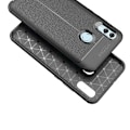 Miniatyrbilde 8 av 10: Stilsäkert Litchi-Läder Design Skal - Huawei P Smart 2019 Marinblå