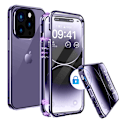 Miniatyrbillede 1 af 11: FLOVEME Magnetiskt Fullskyddsskal - Premium Skydd för iPhone 16 Pro Max Lila