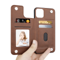 Miniatyrbillede 6 af 11: Elegant Cover med Kortholder HANMAN - iPhone 13 Pro Svart