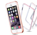 iPhone 6/6S Plus - Stilren Bumper i Aluminium och Silikon Roséguld