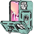 Pikkukuva 1 / 11: iPhone 15 Pro Armor Skal  Luksuriöst Skydd och Bekvämlighet Grön