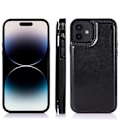 Miniatyrbild 10 av 11: Elegant Skyddande läderfodral för iPhone 15 Pro Max Marinblå