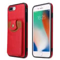 Kraftfullt Skal med Kortfack - iPhone 8 Plus Röd
