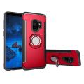 Miniatyrbillede 1 af 11: Stilrent Skal med Ringholder-funktion för Samsung Galaxy S9 Röd