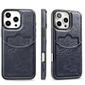 Miniatyrbillede 1 af 11: iPhone 16 Pro Max - Slimmat Kortfacksskal i Läder Blå