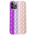 Skyddande Fidget Pop It Silikonskal - iPhone 12 Pro Lila-Rosa