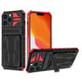 iPhone 13 Pro Max Plånboksfodral - Elegant Design med Militärklassat Skydd Röd